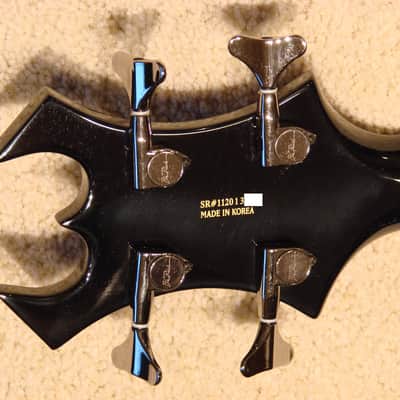 B.C. Rich Warlock Electric Bass Guitar NJ Neck-Thru Series Coffin Case Very Good Condition image 7