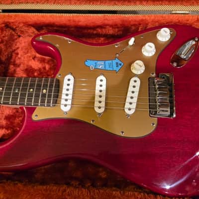 Fender  American Deluxe Stratocaster with Rosewood Fretboard 2008 - Crimson Red Mahogany image 7