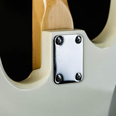 1990s Cort S-style Electric Guitar white / matching headstock image 10
