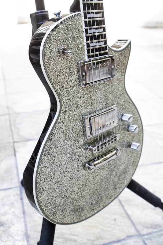 Rare ESP Eclipse II Silver Sparkle Mint | Reverb