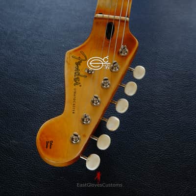 Fender Deluxe Stratocaster Galaxy Blue Aged Relic by East Gloves Customs (RARE) image 21