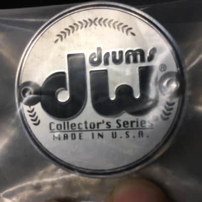 DW Collectors - Silver/black PAIR (set of 2) drum badges image 3