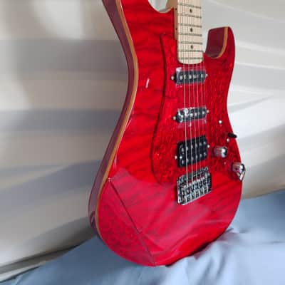Cort G250DX Double Cutaway Trans Red Electric Guitar w/Custom Pickguard & Armrest! image 3