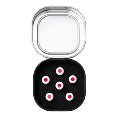 Martin Liquid Metal Bridge Pin Set - Bone with Red image 3