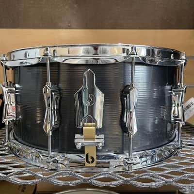 British Drum Company Talisman Nicko McBrain Signature 14x6.5" 10-Lug British Steel Snare Drum 2020 - Present - Grey image 3
