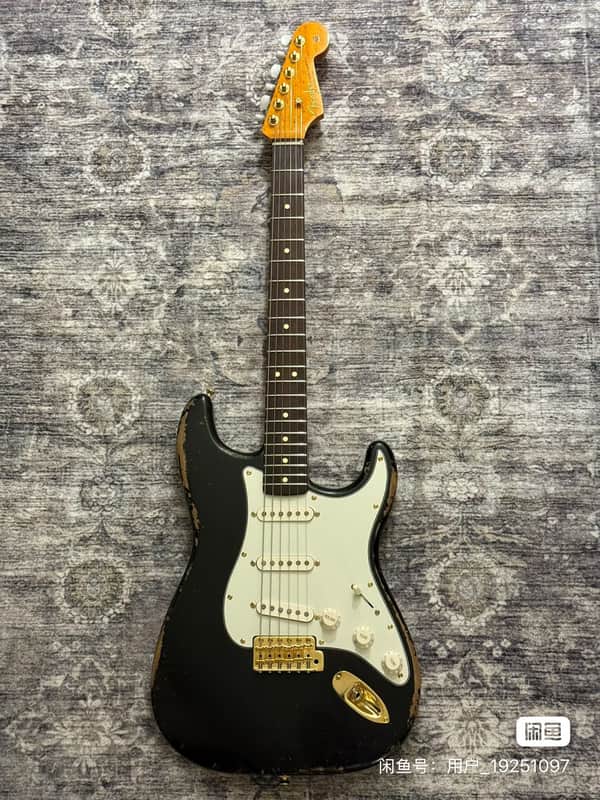 custom made Fender Stratocaster with Rosewood Fretboard 1998 - 2000 - Aqua Marine Metallic