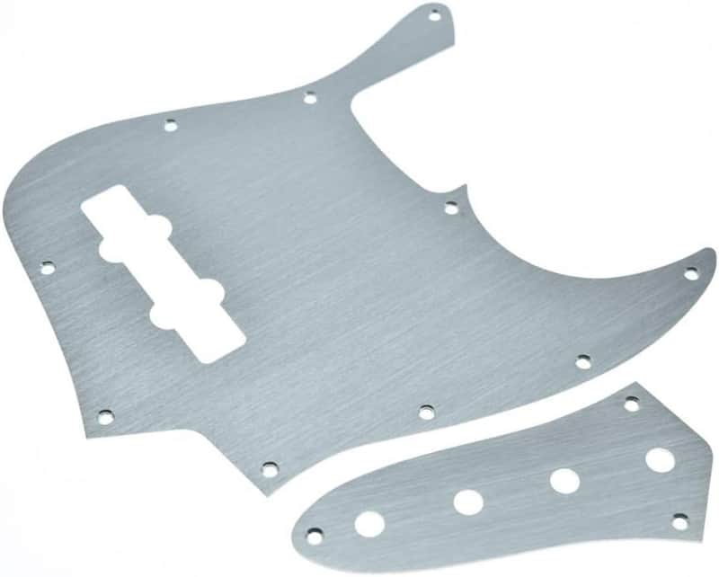 JB Style Brushed Aluminum Pickguard & Control Plate - Silver FREE SHIPPING image 1