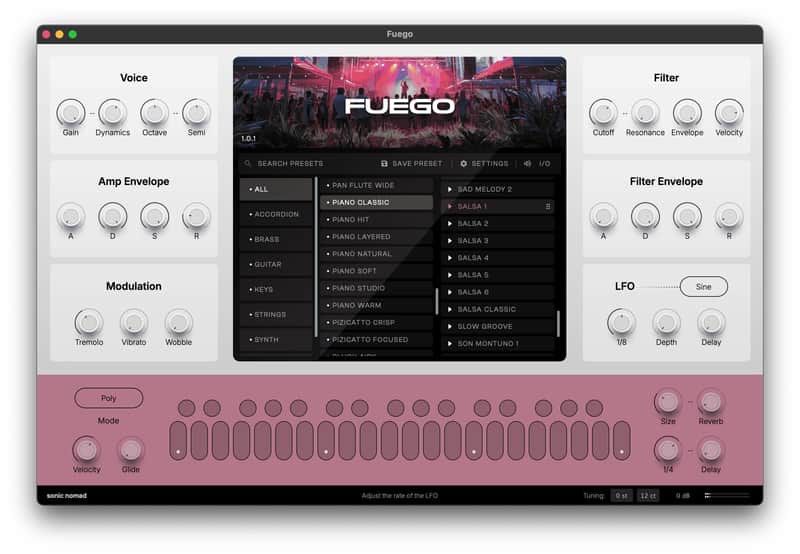 FUEGO Latin Virtual Instrument