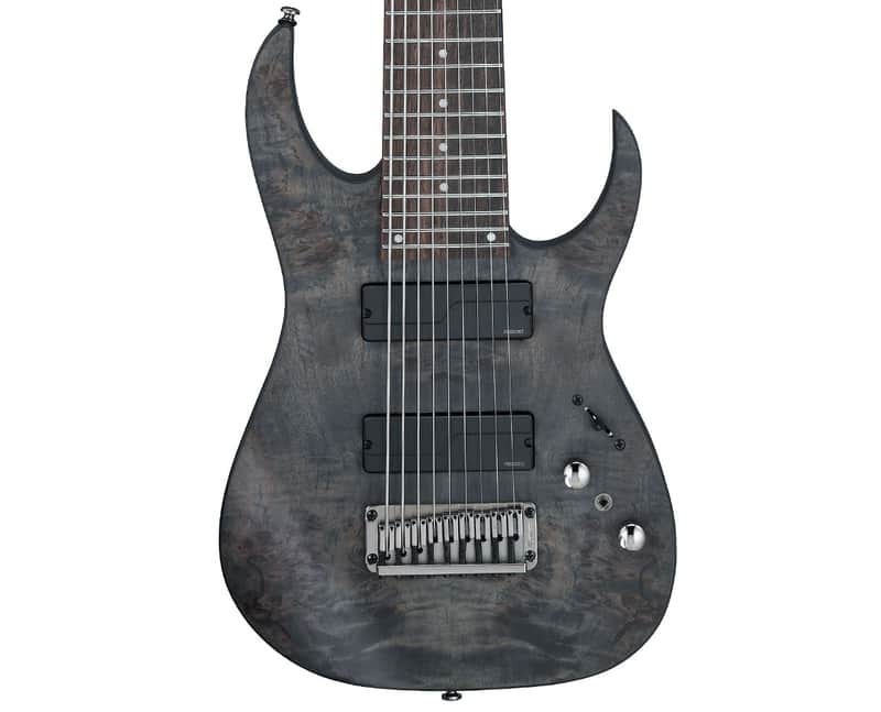Used Ibanez RG9PBTGF RG Axe Design Lab 9-Str Guitar - Transparent Gray Burst image 1
