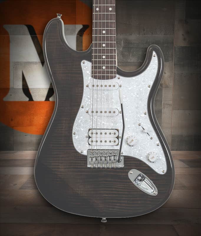Washburn Sonamaster Deluxe Electric Guitar - Trans Trans Black (SDFTB-U) image 1