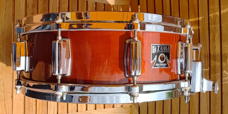 Superstar Mastercraft Artwood  5"x14" Snare Drum with Kingbeat parallel Strainer and rerings shell image 1