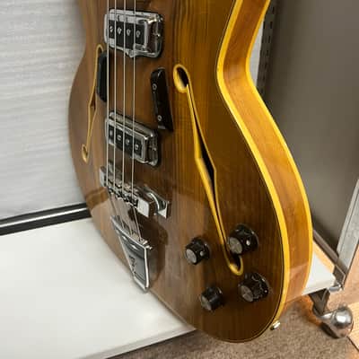 Fender Coronado Bass II 1968 - Transparent Brown With yellow trim image 9