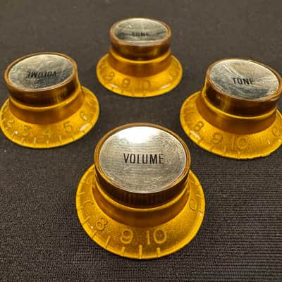 Gibson OEM Custom Shop PREMIUM Correct Vintage Spec Butyrate Reflector Knobs Light Aged Historic Les Paul 1960 R0 Reissue image 1