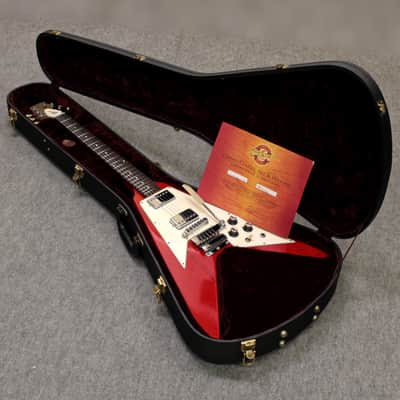 Gibson Custom Shop 1967 Flying V-K Korina w/Vibrola 2001 Cherry image 25