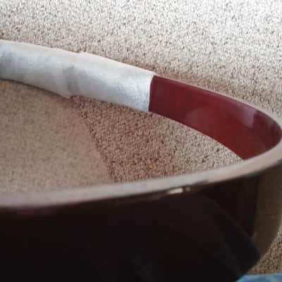 22" NOS Wood Bass Drum HOOP Maple  RED GLOSS LACQUERED BEAUTIFUL SHAPE !!!! image 3