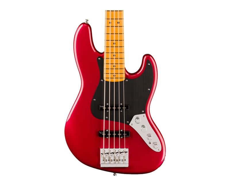 Used Fender American Ultra II Jazz Bass V - Sinister Red w/Maple FB image 1