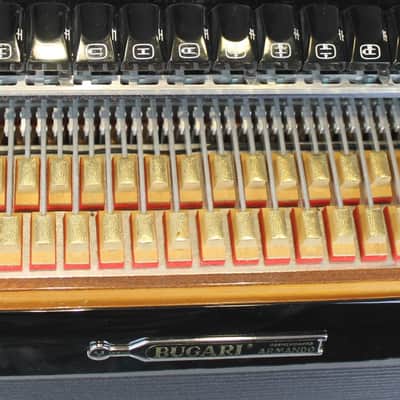 4953 - Black Bugari Armando Artist Cassotto Limex Chromatic Accordion C LMMH 87 120 image 3