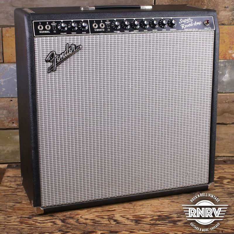 1964 Fender Super Reverb 2-Channel 40-Watt 4x10" Guitar Combo Black Panel image 1