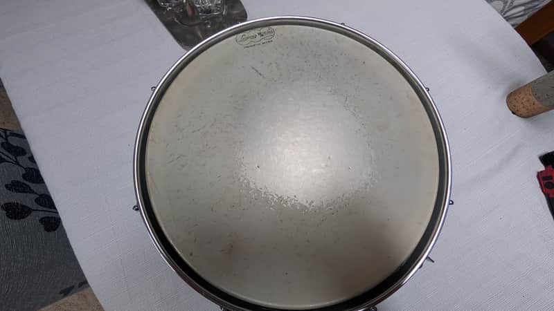 Ludwig No. 404 Acrolite 5x14" 8-Lug Aluminum Snare Drum with Keystone Badge 1963 - 1969 - Matte Aluminum image 1