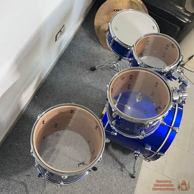 Pearl Export 20,10,12,14 + 14 Drum Kit - Mid. blue image 5