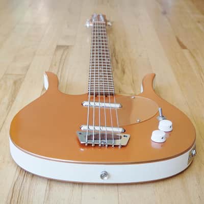Jerry Jones Neptune Longhorn Baritone Six String Electric Bass 6 Copper w/ ohsc image 10