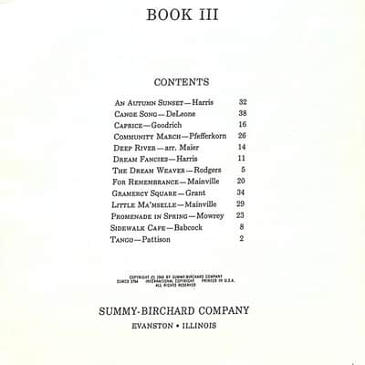 Used Vintage Book- Singing Keys- Grand Piano Pieces book 3 image 2