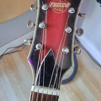 Teisco Thin-line Semi-hollow 1960s-70s - Red Burst Gloss Guitar w/Dogear P90 pickups image 6