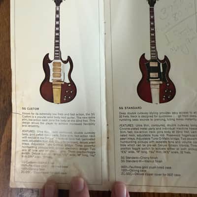 1970 Gibson original catalog SG Les Paul ES 335 1970 - 1971 - Original image 2