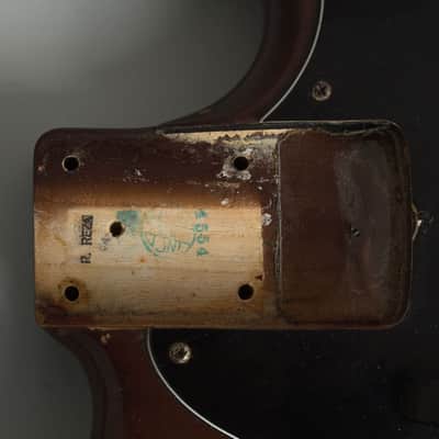 Fender  Mustang Solid Body Electric Bass Guitar (1975), ser. #551821, black tolex hard shell case. image 17