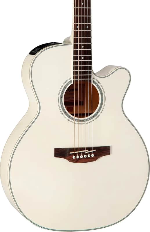 Takamine GN37CE Grand Concert Acoustic-Electric Guitar, Solid Spruce Top, Pearl White image 1