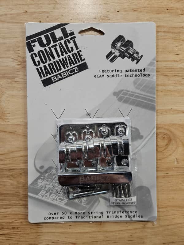 Babicz FCH 4 String Bass Bridge - Chrome image 1
