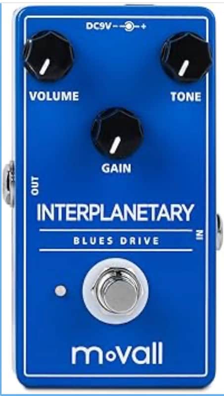 Movall MP100 Interplanetary Blues Drive Effects Pedal Overdrive Pedal 2025- Blue image 1