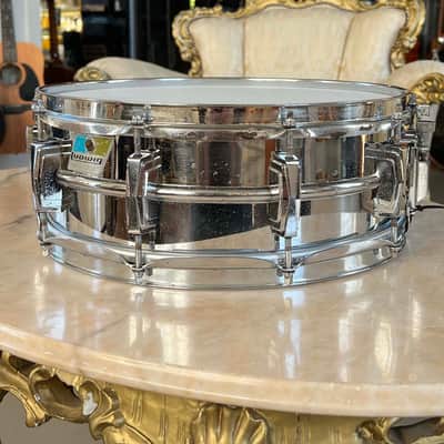 Ludwig Blue Olive Badge Supraphonic 14x5 1970 image 2