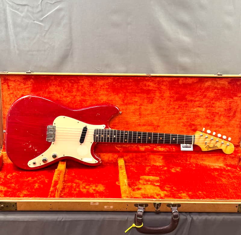 Fender Pre CBS L Series Musicmaster Slab Board 1964 - 4 Rare Mahogany Body Cherry Finish image 1