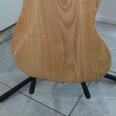 lefty Fender Jazz Bass 2007 w/gig bag - custom Marcus Miller pickguard - Natural Ash finish image 10
