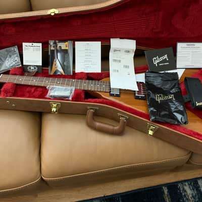Gibson Flying V 2019 Antique Natural MINT (never played) with case and all case candy image 1