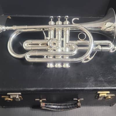 Getzen Eterna PRO Eterna 800S Silver L B Cornet, M/P 's and hardcase  Case  Silver Plate image 16