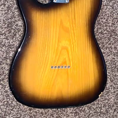 Vintage 1986 Fender TL-52 Telecaster      Reissue Electric   guitar  two tone  sunburst Nashville  conversion modded  made in japan image 6