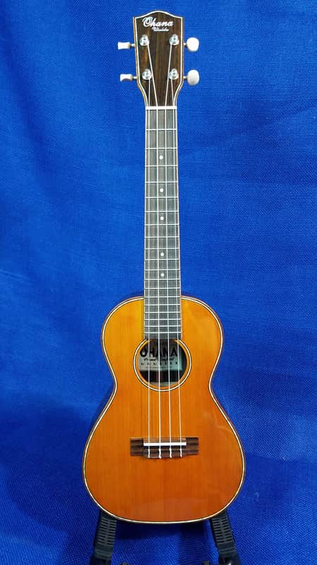 Ohana CK-50GS Solid Cedar/Rosewood Concert Ukulele image 1