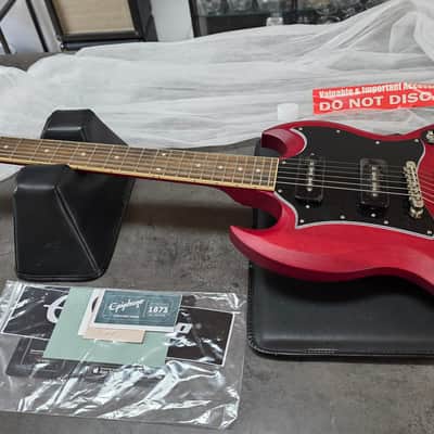 Epiphone SG Classic P-90 Worn Cherry BRAND NEW P90 Pro Soapbar Soap Bar Pickups 60s 60's SlimTaper Neck Profile Satin Finish Electric Guitar image 6