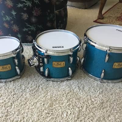 Pearl Masters studio birch 2000’s Ocean Blue Sparkle image 3