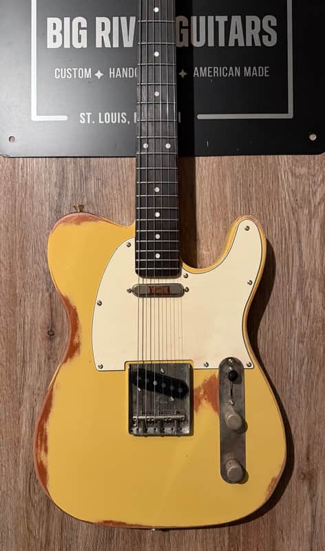 Big River “Moses” T-Style • Aged Butterscotch Nitro • Roasted Maple/Rosewood • A5 Vintage Pickups image 1