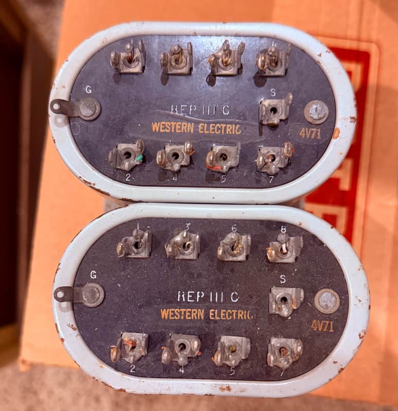 Pair of Western Electric 111c Matched Mixing Transformers 1971 Bild 1