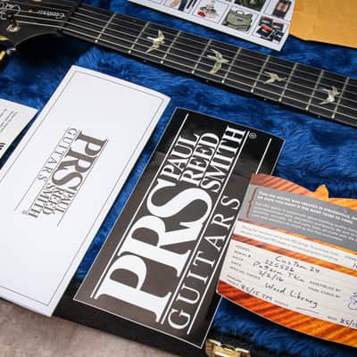 PRS USA Paul Reed Smith Wood Library Custom 24 Artist Top "Charcoal + Ebony" (2016) image 3