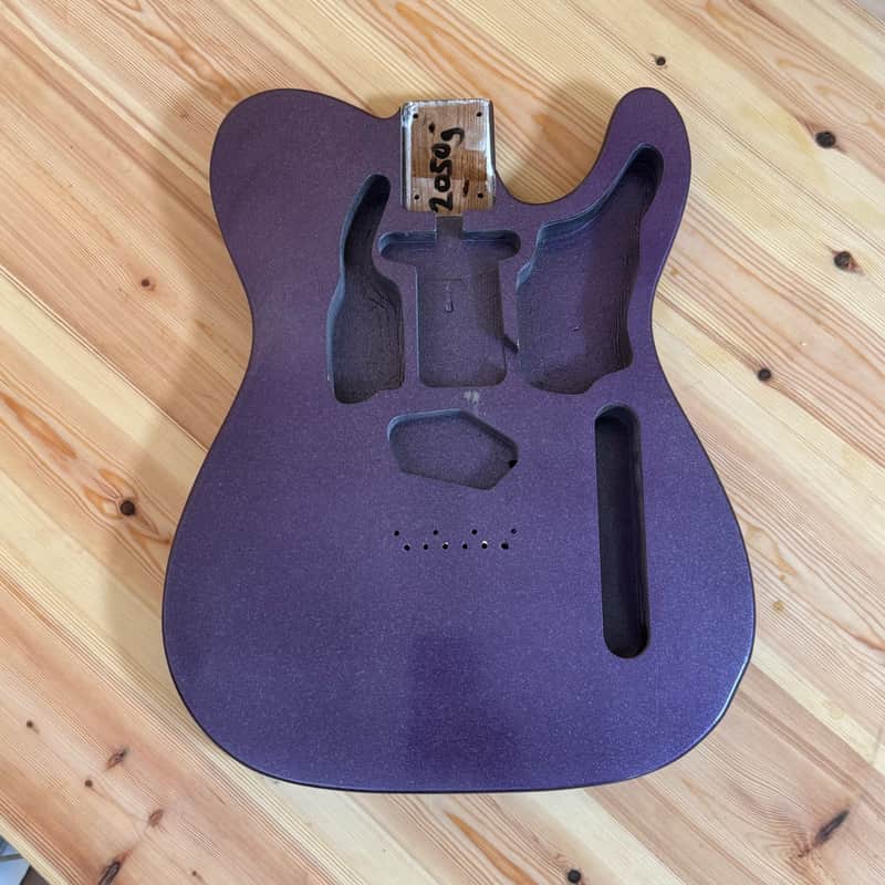 2050g Kohlin Guitars T-Type Roasted Pine replacement body Aged Nitro Relic Vintage purple sparkle Made in Sweden image 1