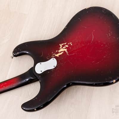 1964 Mosrite Ventures Model Vintage Guitar Red Sunburst w/ Vibramute, Case image 15