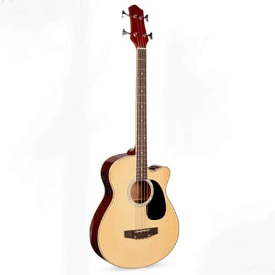 🎸Acoustic Electric Bass Guitar with a Rosewood Fretboard +Soft Case/Gig Bag +Strap +Cable +Picks!🎸 image 2