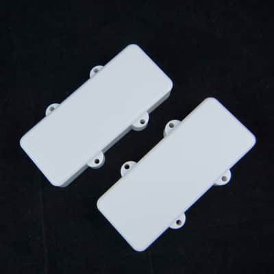 A set of Double J style Humbucker Bass Guitar Pickup cover, 96 & 113mm White