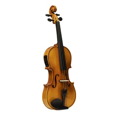 Stagg VN-4/4 ELEC EF Solid Spruce Top 4/4 Size Electric-Acoustic Violin w/Soft Case, Bow & Rosin image 3