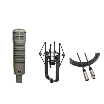 Electro-Voice RE20 Variable-D Dynamic Cardioid Microphone with Shockmount, Broadcast Arm, Shoc kMount, 15' XLR Cable image 1